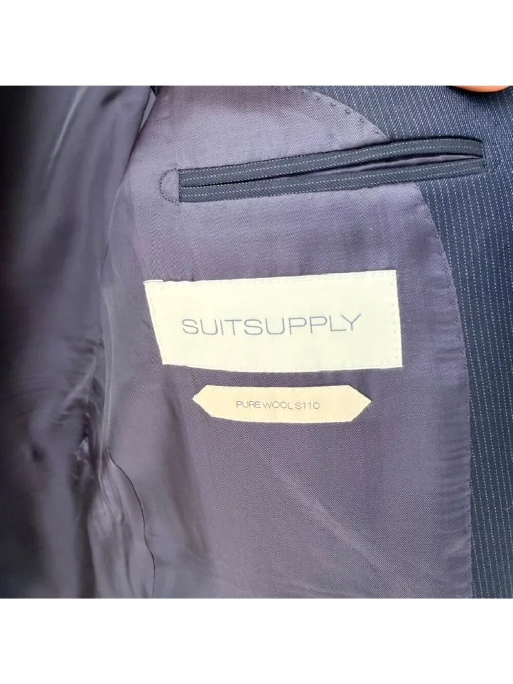 Suitsupply Lazio Slim Fit Blazer Navy Wool S110 Single Breasted Size 42L
